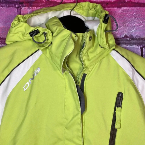 Junior Ski Jacket Size 12 Winter Coat DNA Descente North America Lime Green - Picture 2 of 11